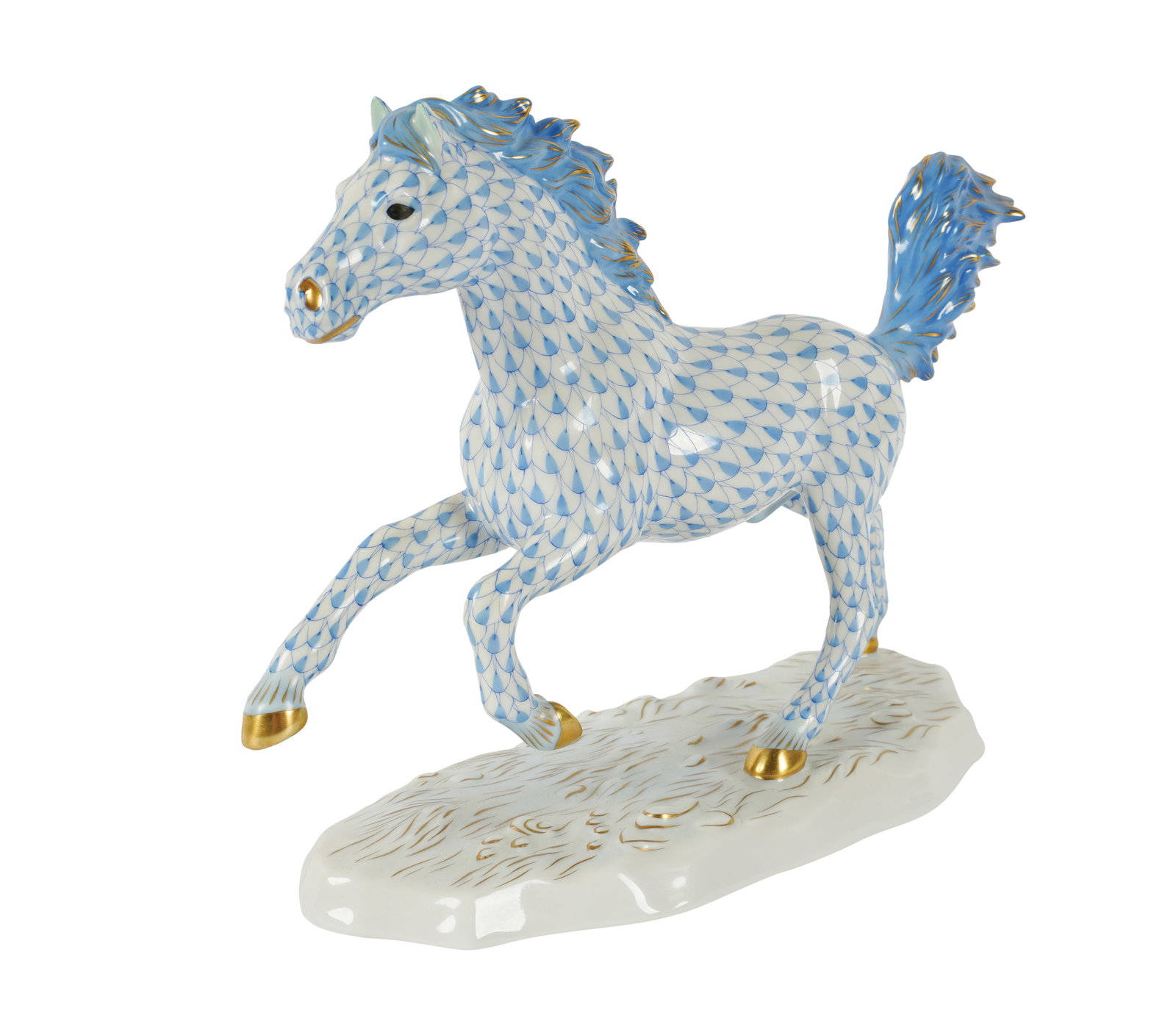 A Herend Fishnet Porcelain Horse Figure (1 of 8)