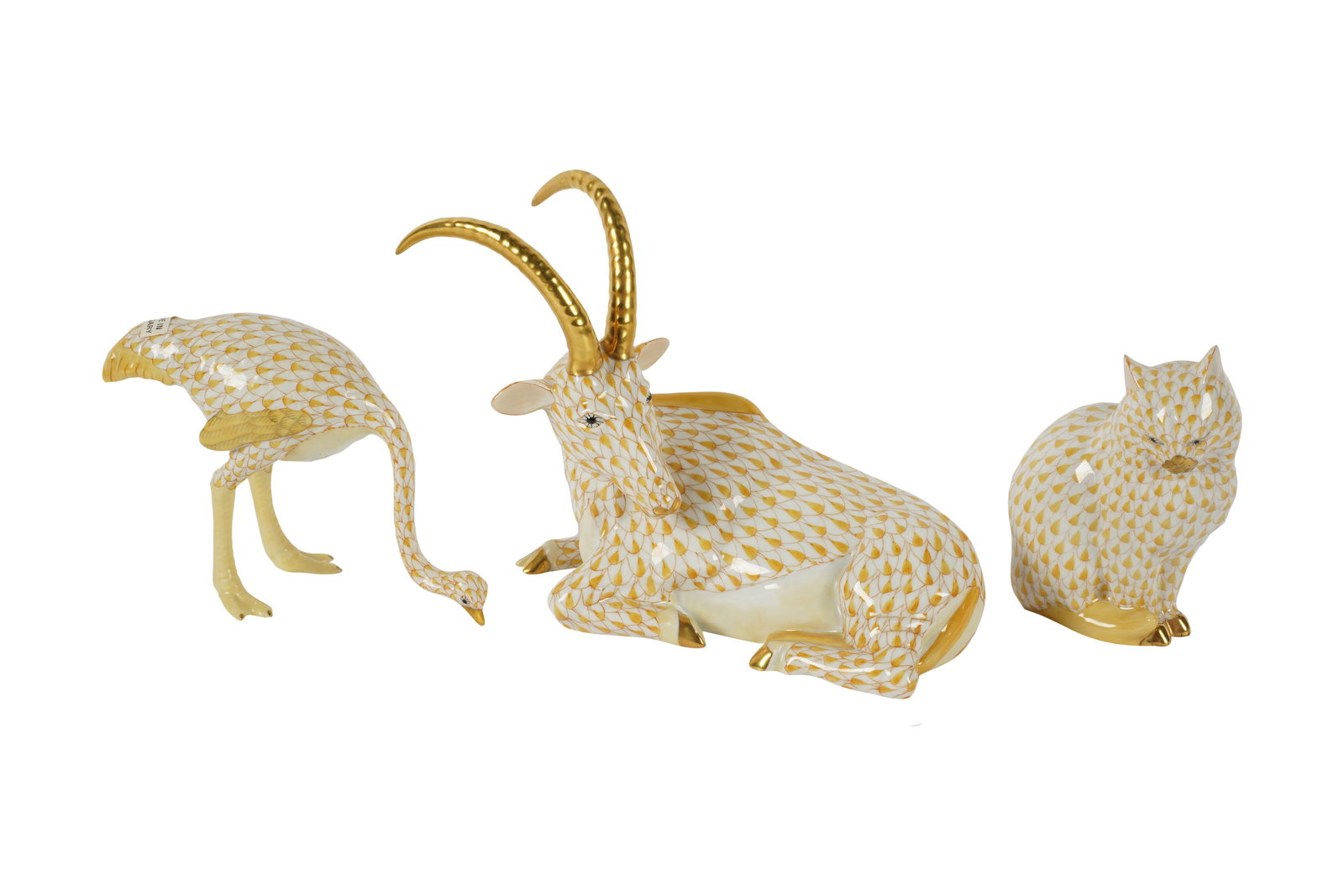 A Group of Herend Fishnet Porcelain Animal Figures (1 of 7)