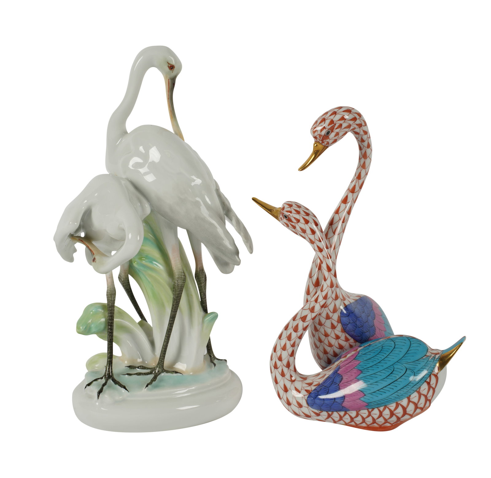 Two Herend Porcelain Bird Groups (1 of 11)