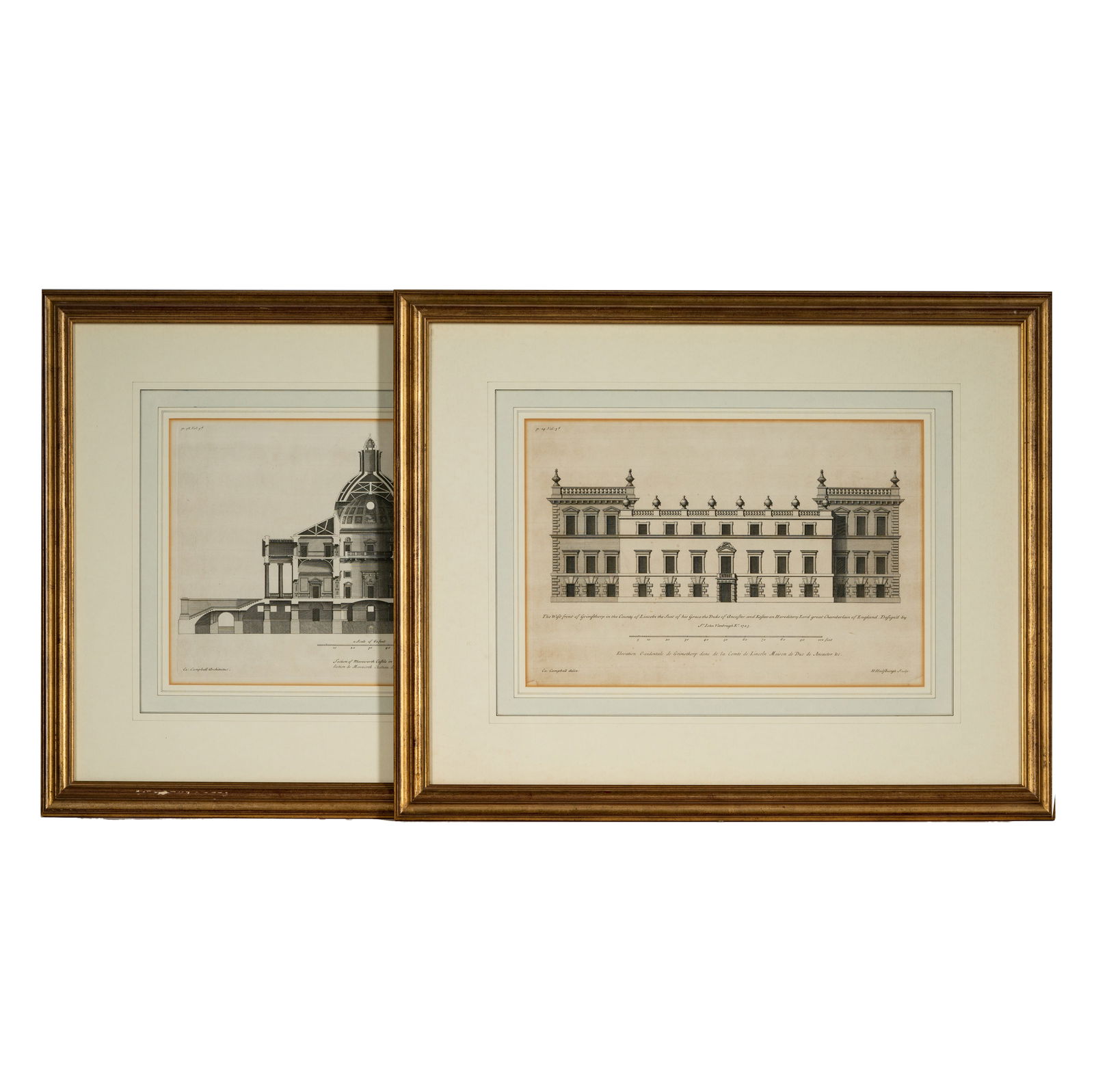 Henry Hulsbergh after Colen Campbell (1676-1729): Two Plates (1 of 17)