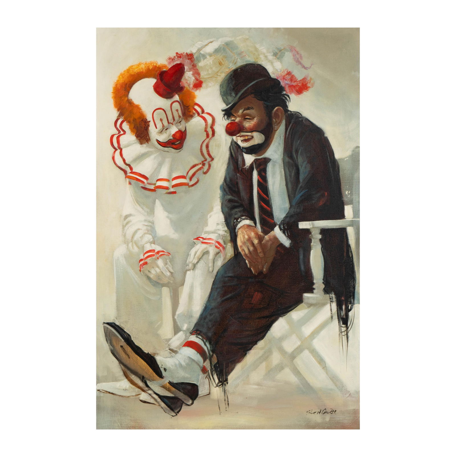 Robert Owen (B. 1930): Two Clowns (1 of 16)