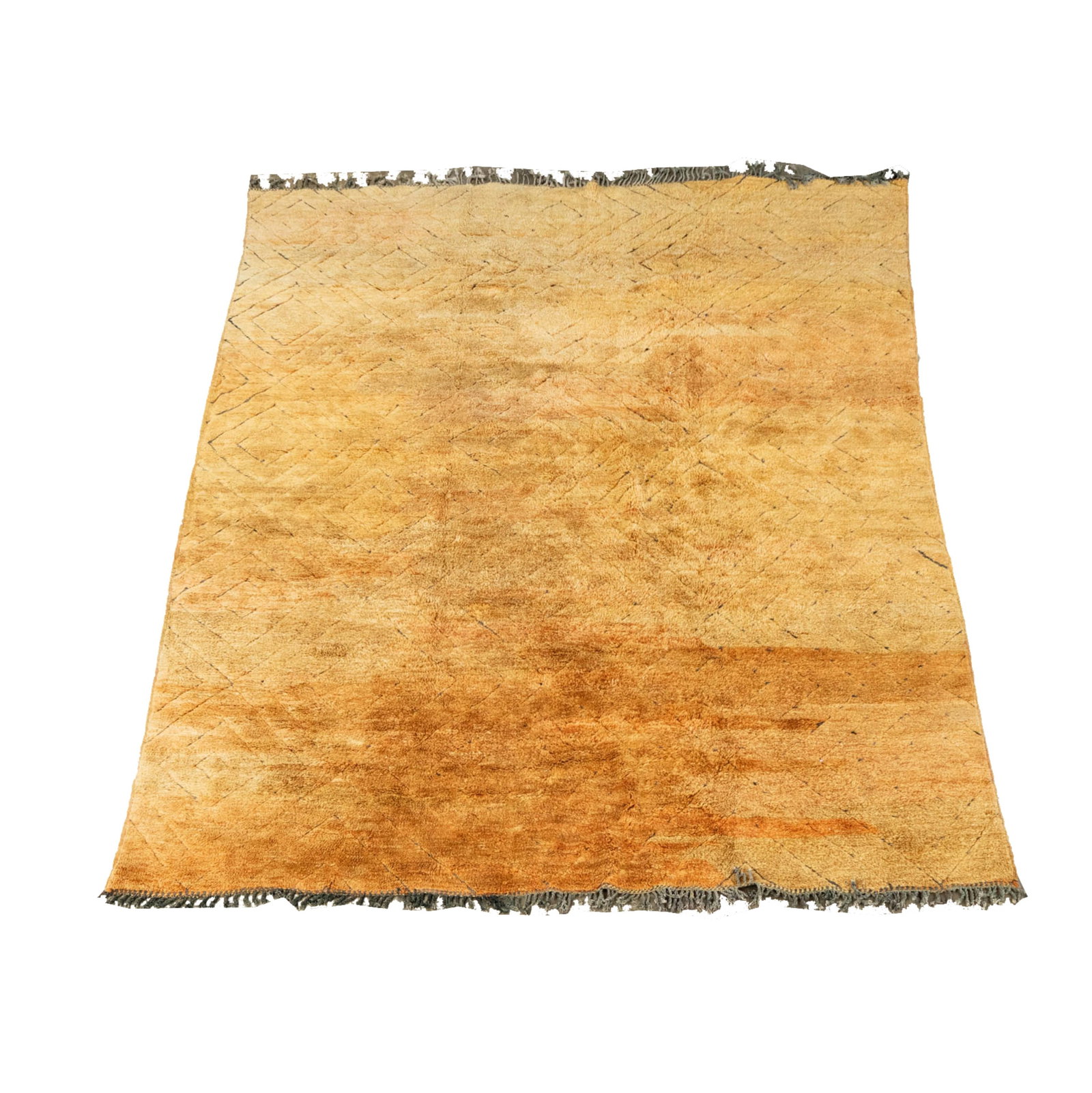 A Moroccan Rug: wool; with geometric pattern 10'10" x 14'