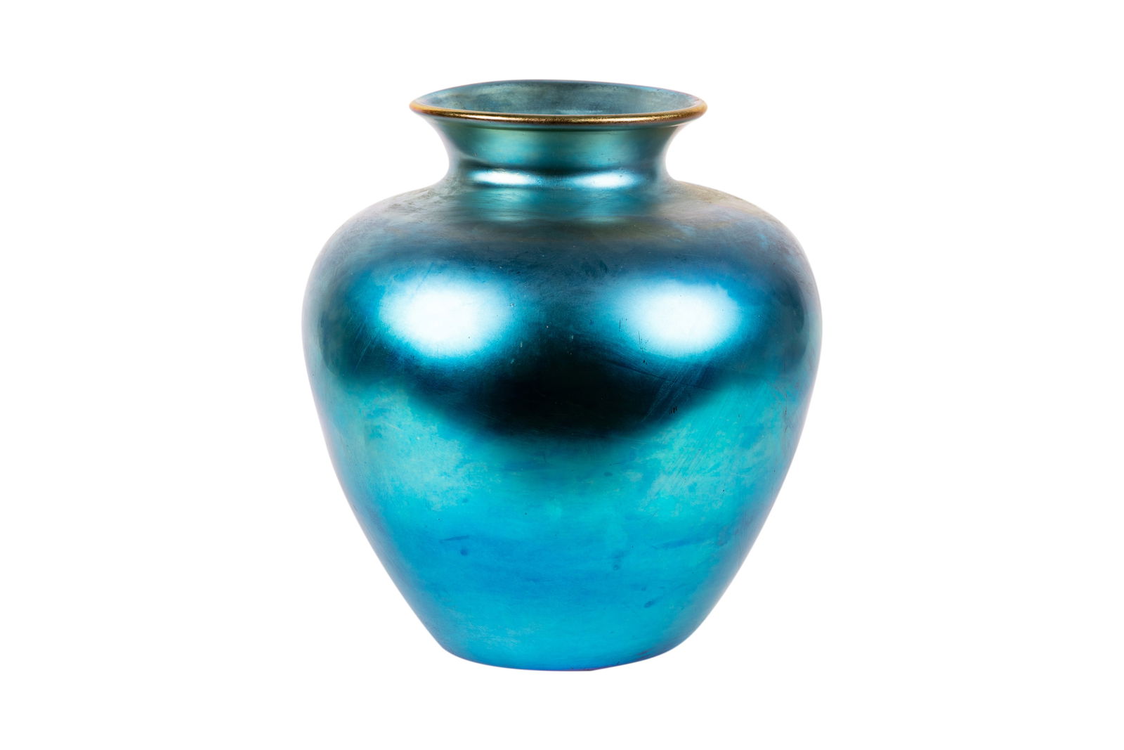 A Steuben Blue Aurene Glass Vase (1 of 10)