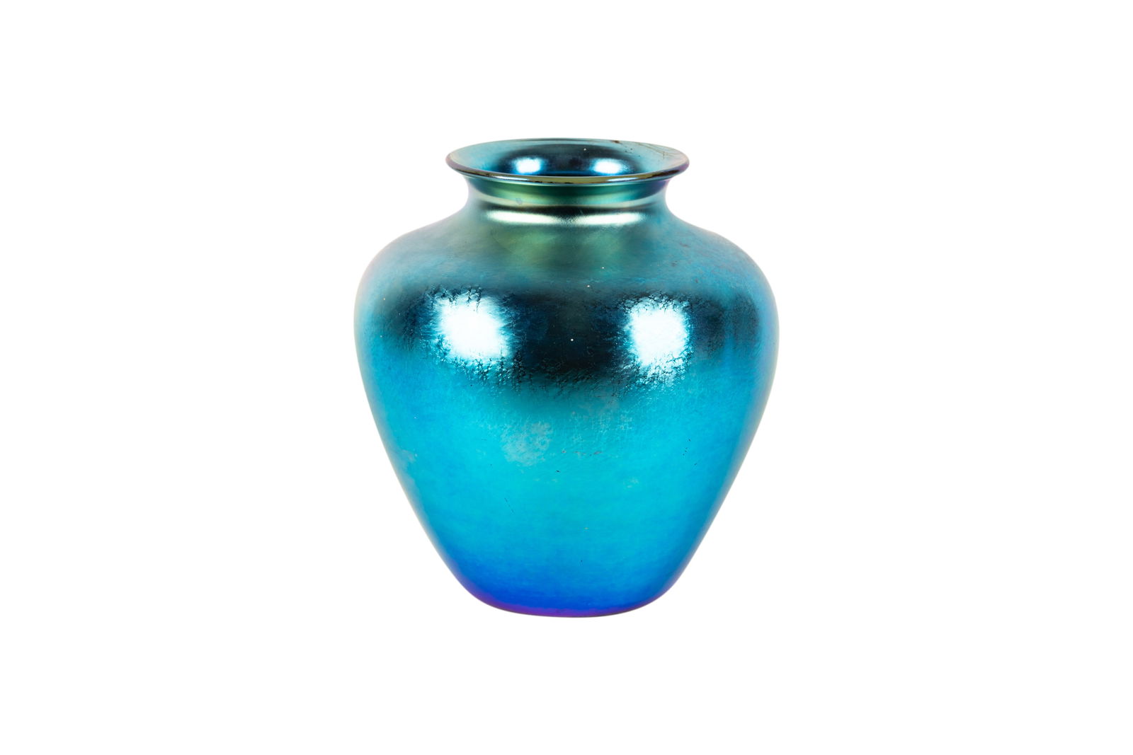 A Steuben Blue Aurene Glass Vase (1 of 10)
