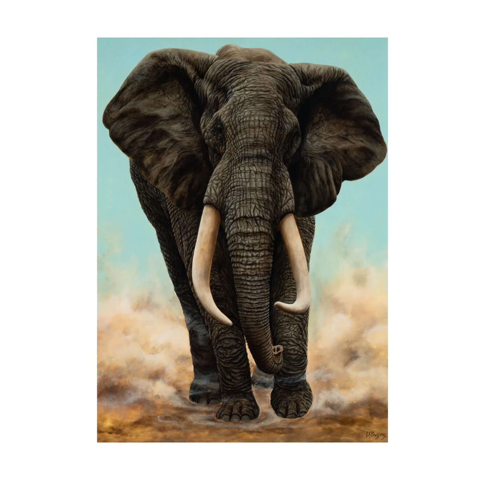 Jim Gregory (20th Century): Giclee Print of an Elephant (1 of 13)