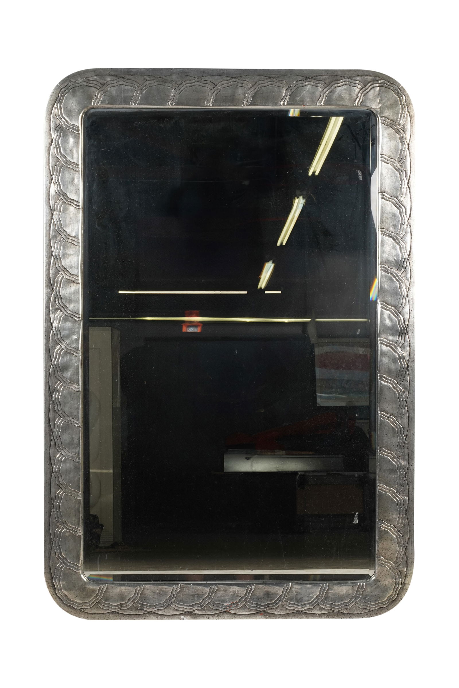 A Contemporary Silver Leaf Cloud Mirror (1 of 9)