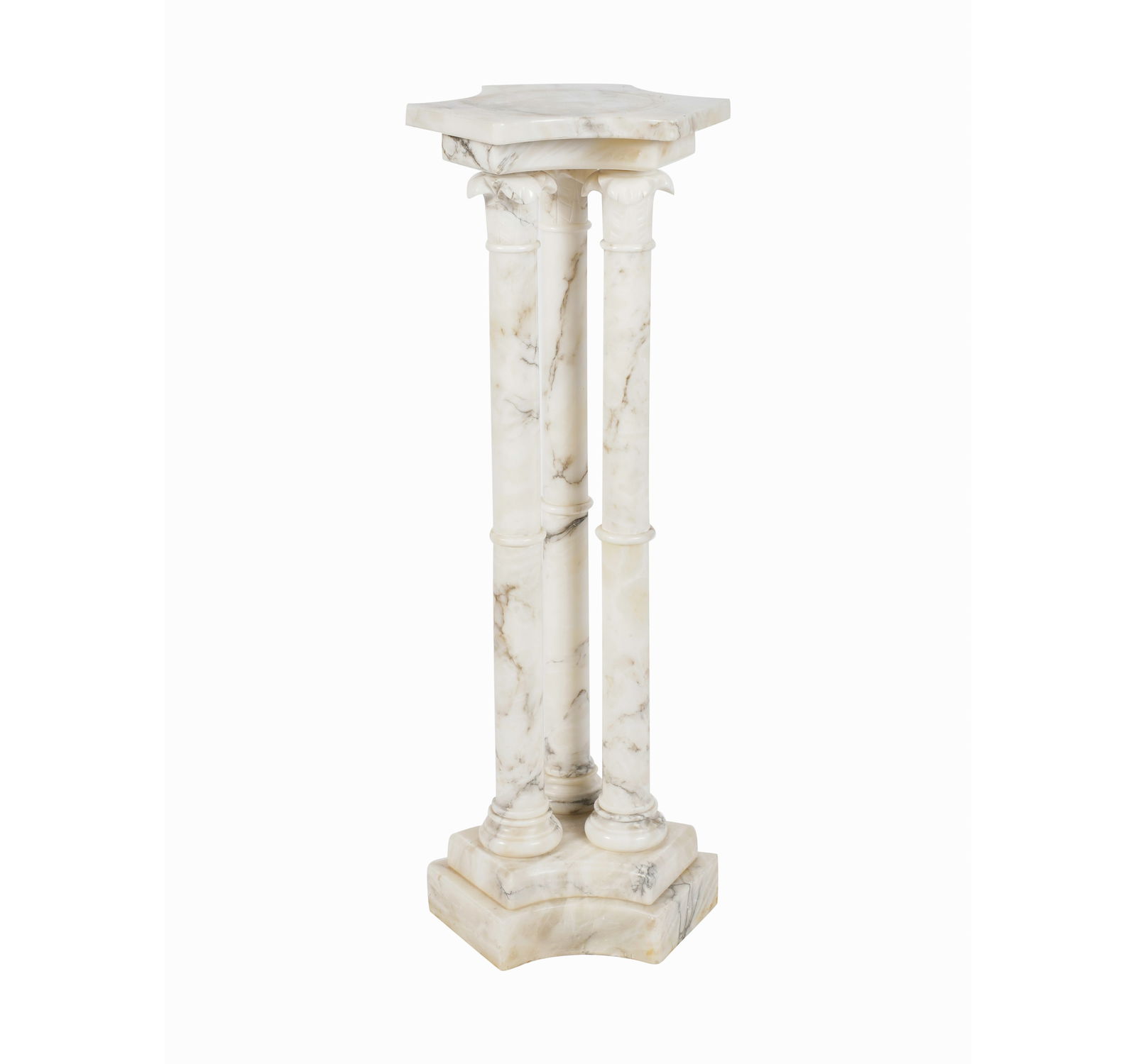 A Carved Marble Three-Column Pedestal (1 of 7)