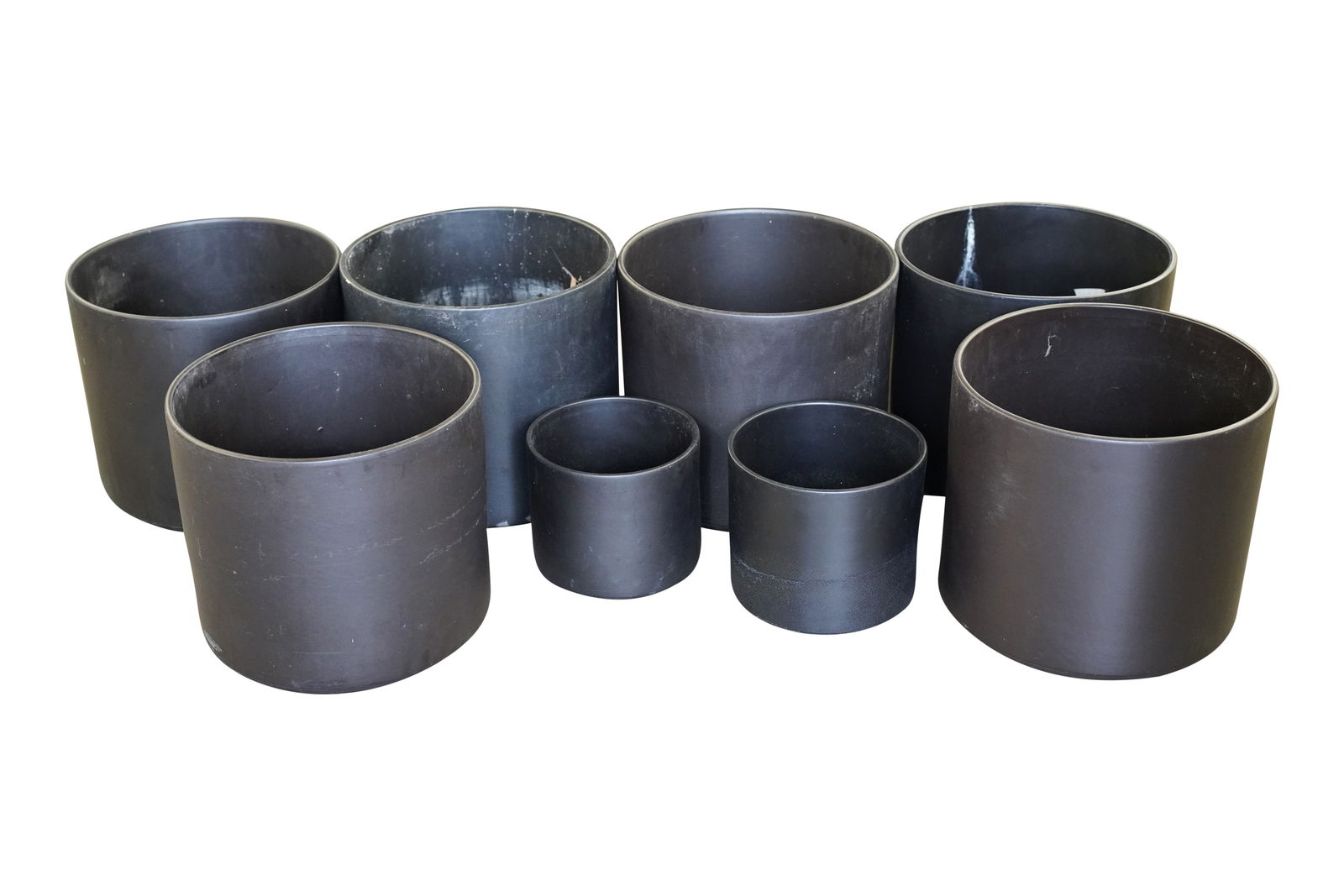 A Group of Eight Bruce Gainey Black Ceramic Planters (1 of 10)