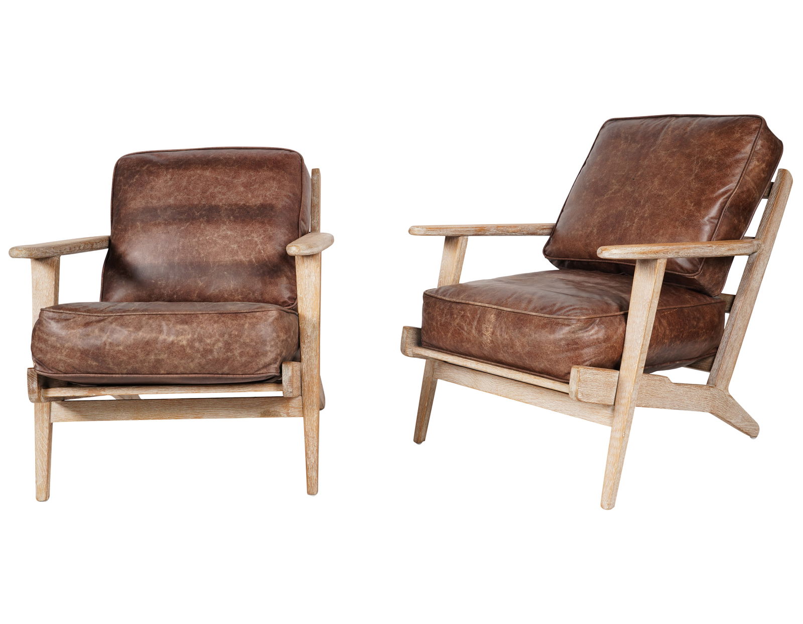 A Pair of Pottery Barn Raylan Lounge Chairs (1 of 12)