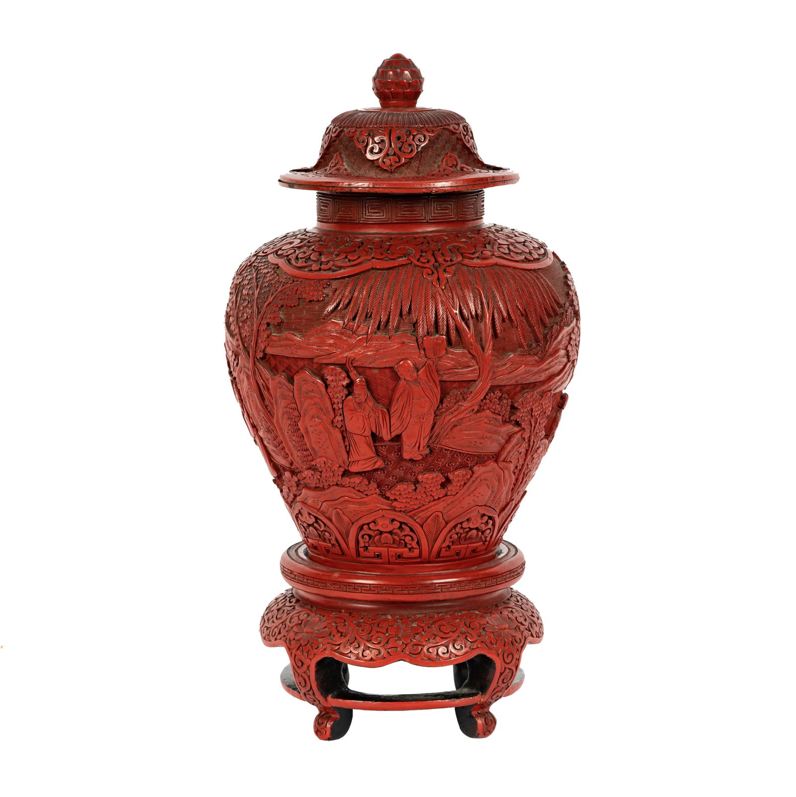 A Chinese Carved Cinnabar Covered Jar (1 of 18)