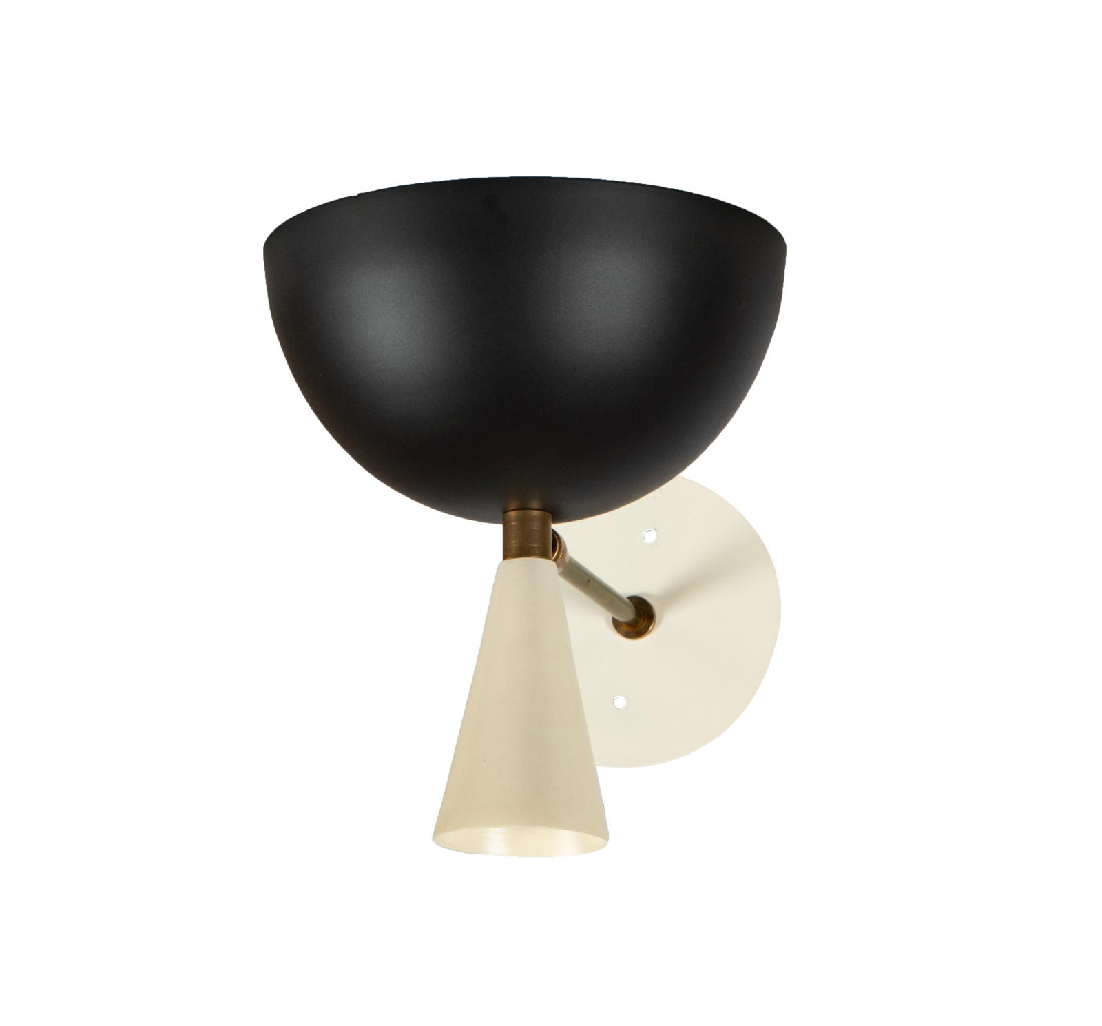 Adesso Imports Studio Line: Mid Century Modern-Style Sconce: black-painted metal 9 x 8 x 11 in. (22.9 x 20.3 x 27.9 cm.) Provenance: The Private Collection of International Architect and Designer Selma Cisic and the iconic Los Angeles store Adesso.