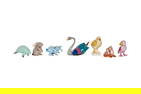 A Group of Herend Fishnet Porcelain Animal Figures