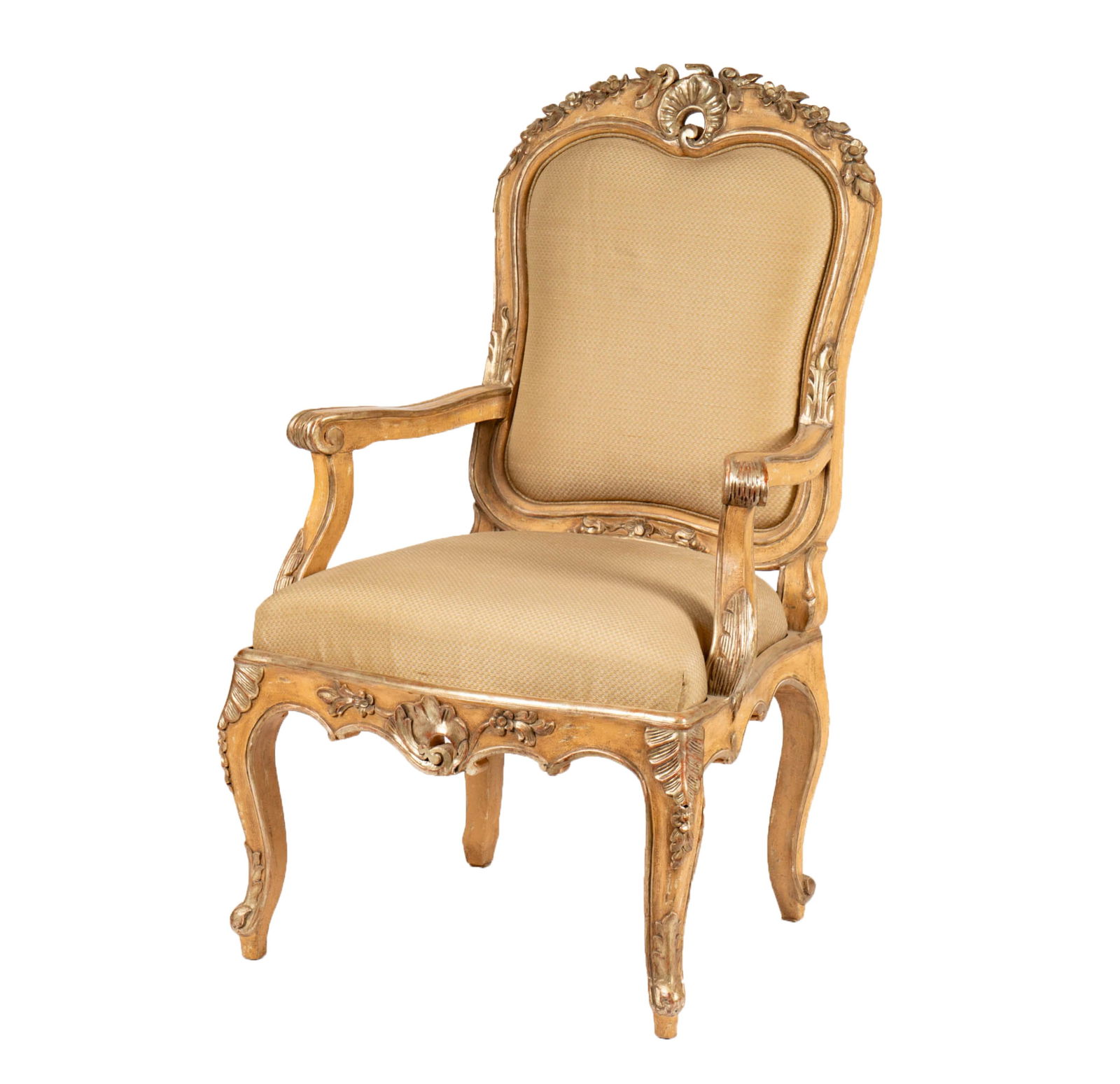 L. Rossi: Italian Baroque-Style Painted Fauteuil (1 of 8)