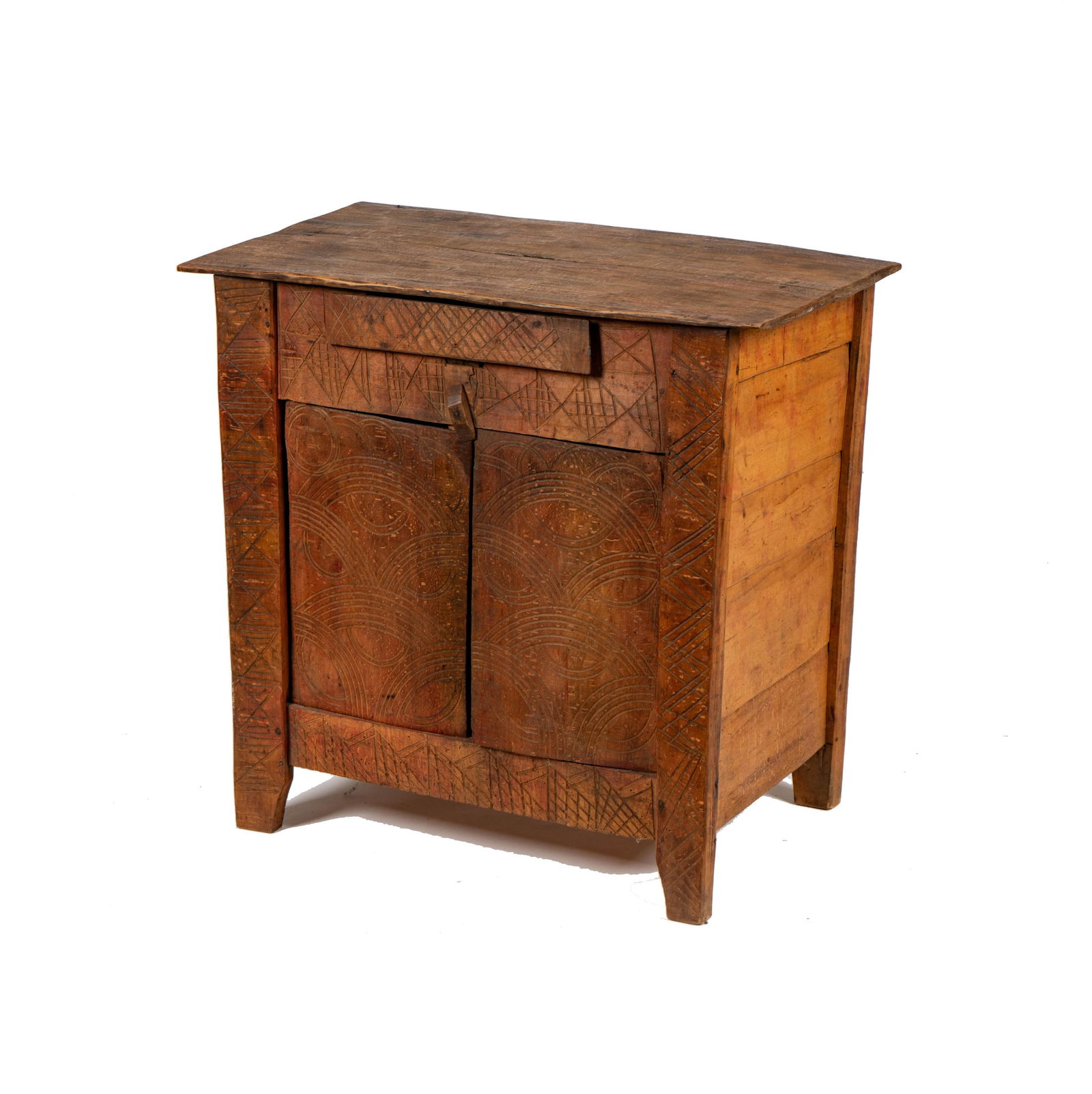 A Primitive African Chip-Carved Small Cupboard (1 of 8)