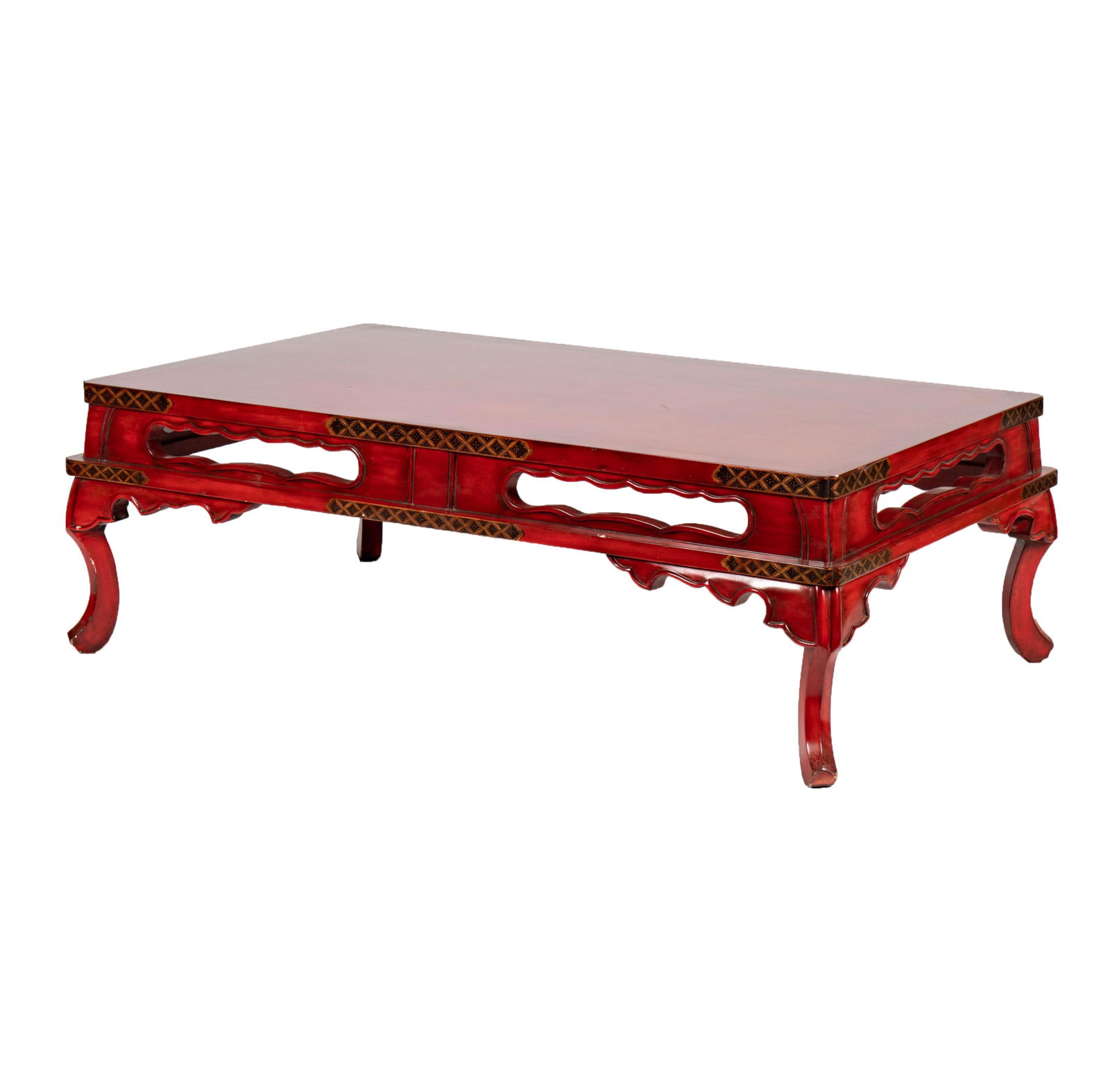 L. Rossi: Japanese-Style Red Lacquered Low Coffee Table (1 of 11)