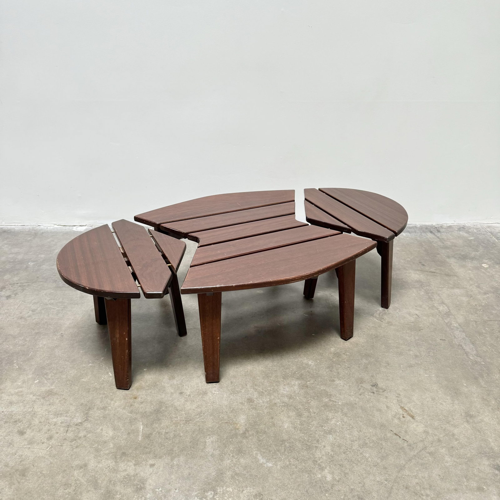 An Italian Three Piece Teak Coffee Table Set (1 of 12)