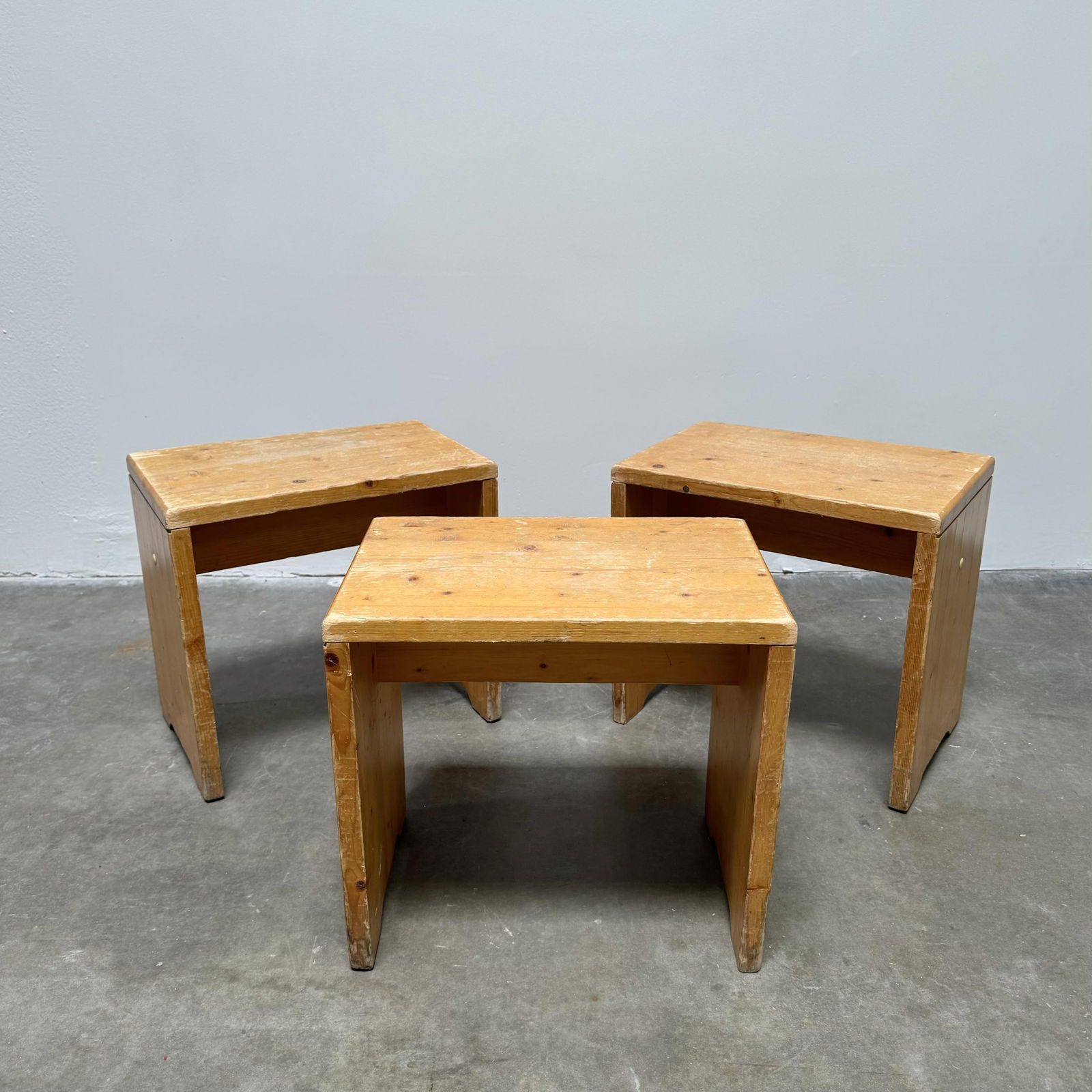 Charlotte Perriand for Les Arcs: Set of Three Stools (1 of 11)