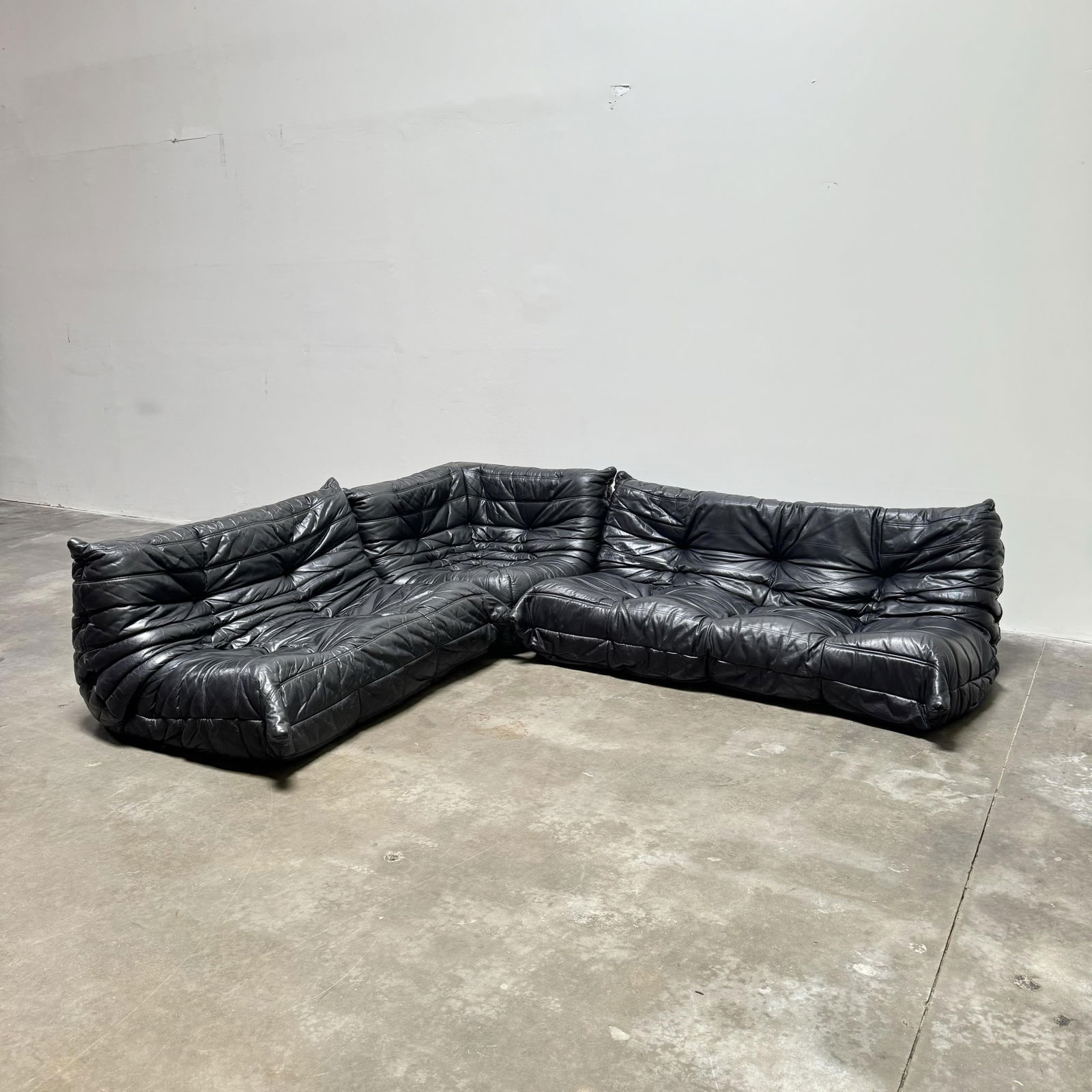 Michel Ducaroy for Ligne Roset: Black Leather Three-Piece Togo Set (1 of 20)