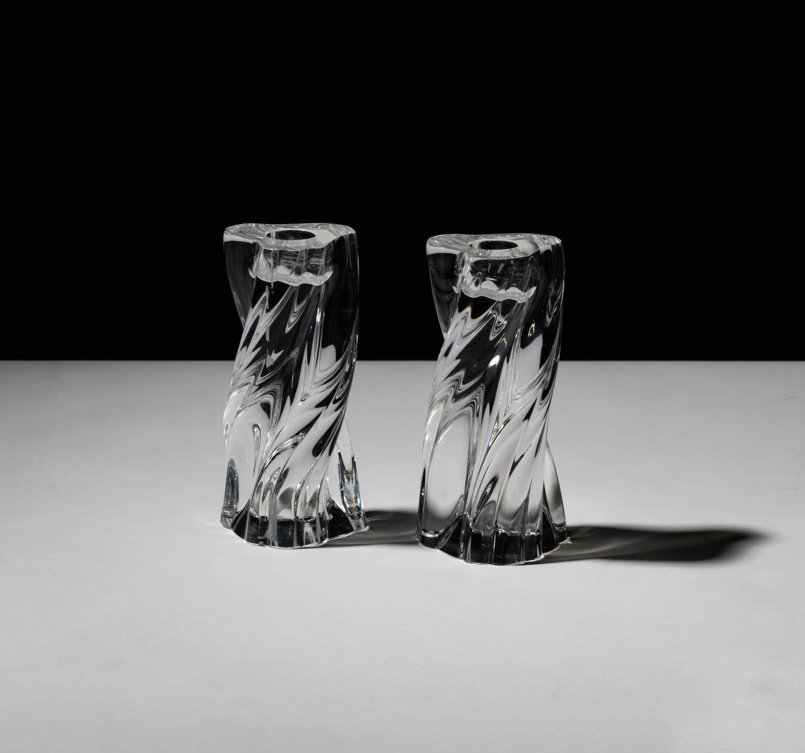 A Pair of Baccarat Crystal Candlesticks