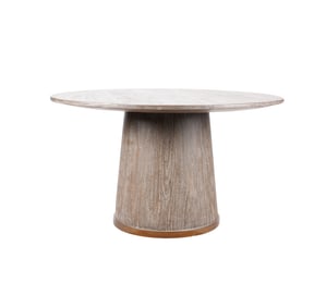 A Palecek Round Pedestal Dining Table