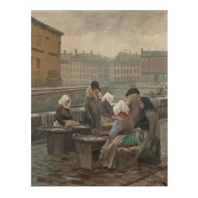 Soren Christian Bjulf (1890 - 1958): Copenhagen Fish Market
