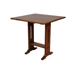 A Stickley Oak Drop Leaf Lamp Table