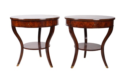 A Pair of Ralph Lauren Round Side Tables