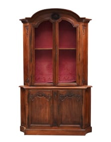 A Louis XV Provincial Carved Oak Buffet a Deux Corps