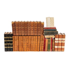 A Group of Leather-Bound Books