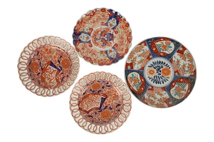 Four Japanese Imari Porcelain Chargers