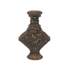 A Tibetan or Chinese Metal Vase