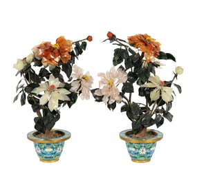 A Pair of Chinese Mineral Trees