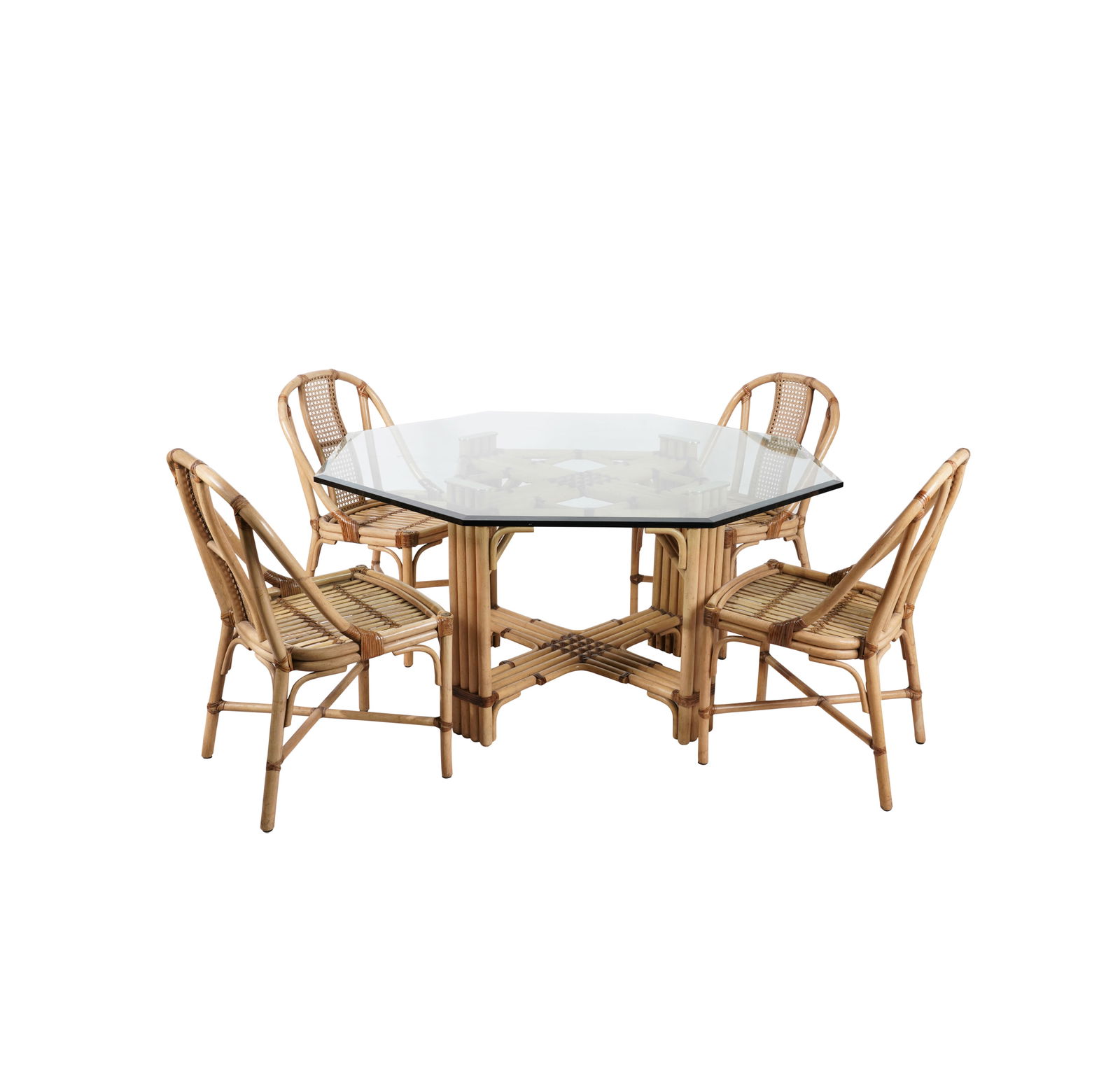 Shirley Brackett for Drexel: Rattan Dining Set (1 of 11)