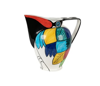 A Grazia Deruta Ceramic Toucan Pitcher