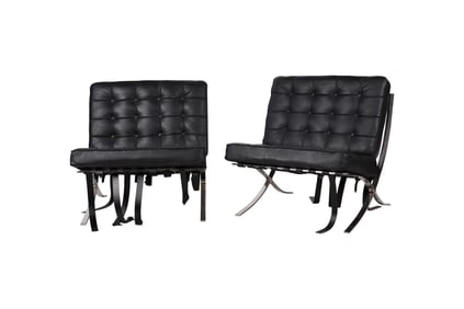 Ludwig Mies van der Rohe: Pair of Barcelona Chairs