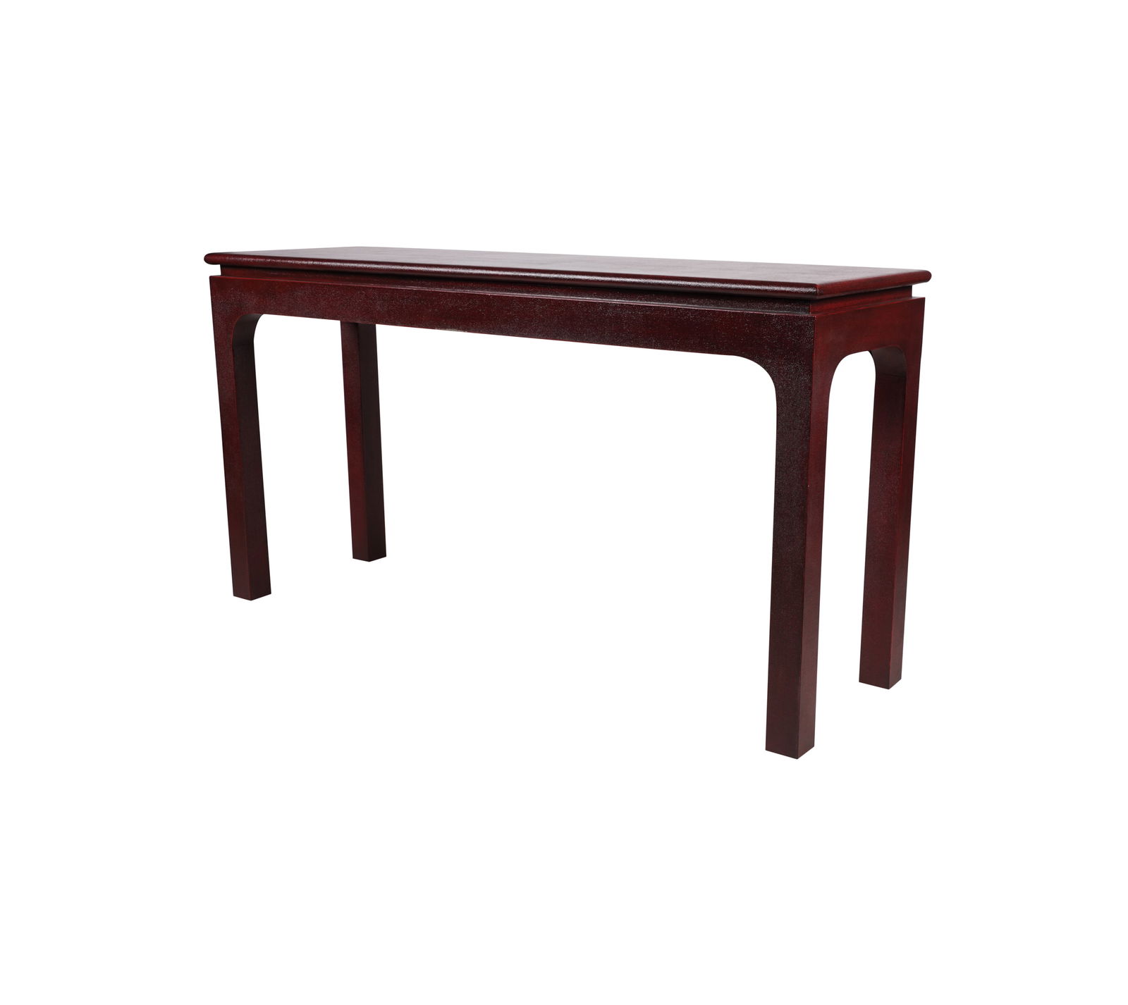 A Harrison Van Horn Red-Lacquered Grasscloth-Clad Sofa Table (1 of 9)