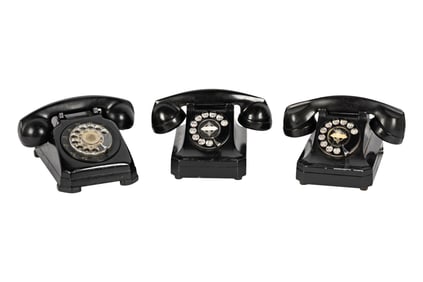 A Group of Vintage Stromberg-Carlson Rotary Telephones