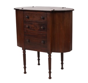 An American Mahogany Sewing Stand