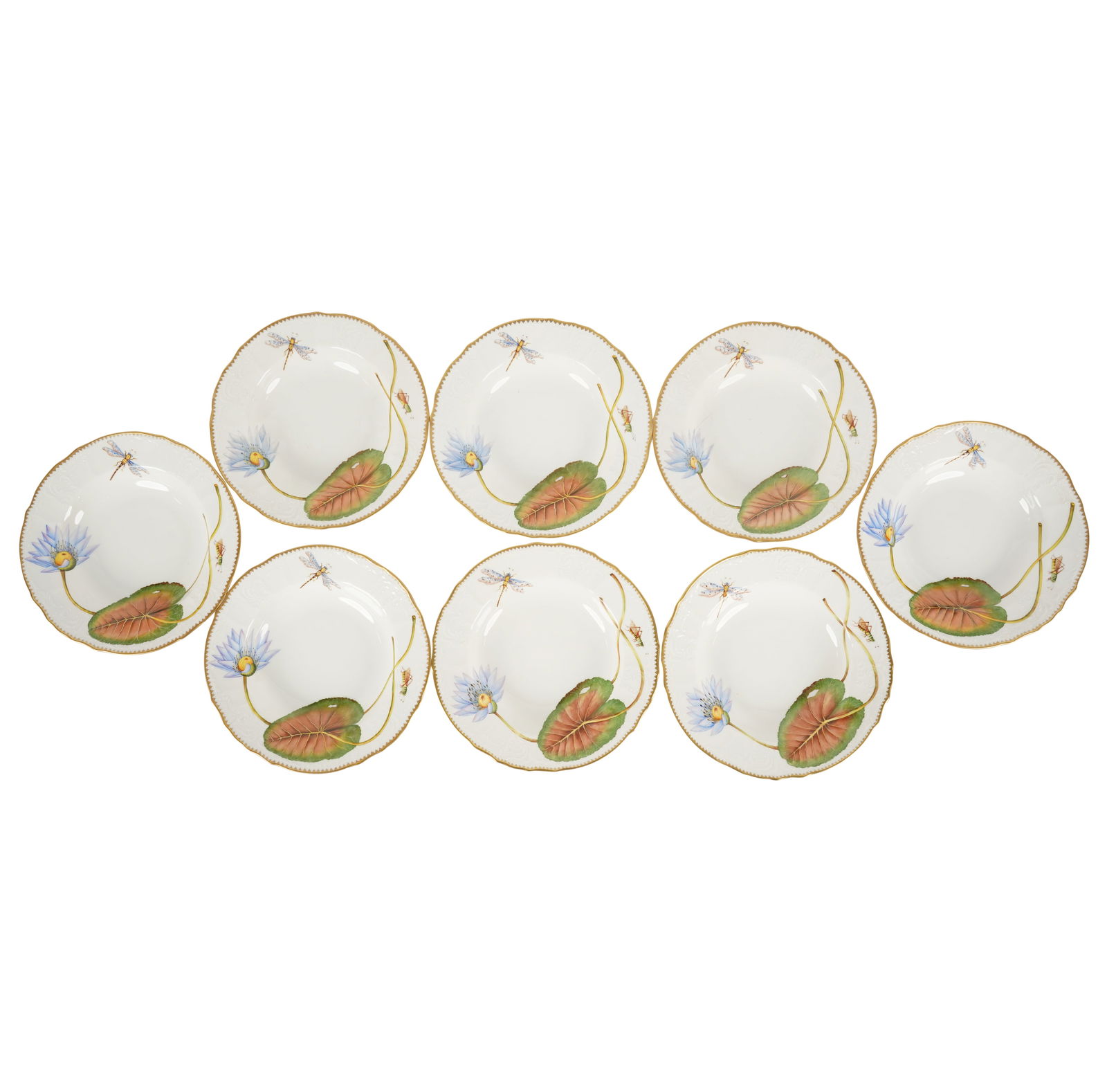 A Set of Eight Anna Weatherley Designs Porcelain Soup Plates (1 of 9)