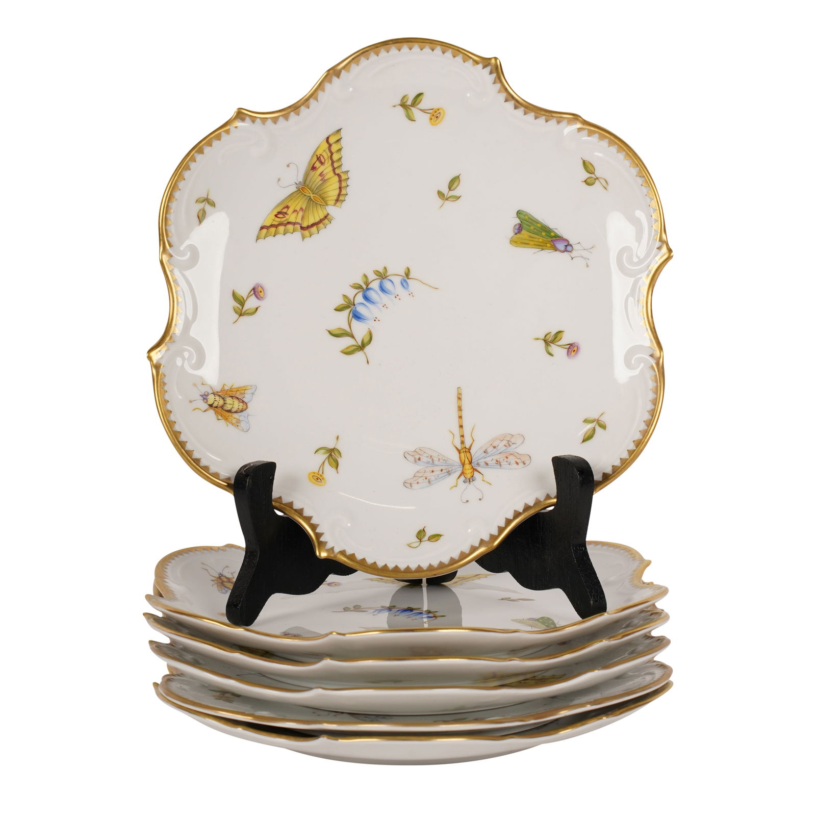 A Set of Six Anna Weatherley Designs Porcelain Salad Plates (1 of 5)