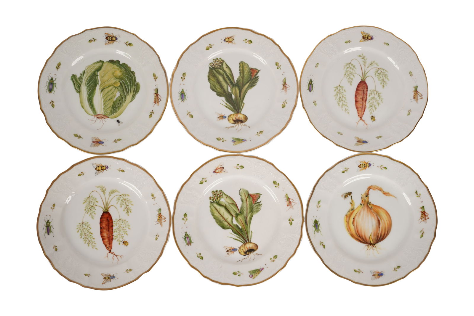 A Set of Six Anna Weatherley Designs Porcelain Salad Plates (1 of 12)