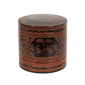 A Burmese Lacquer Betel Nut Box