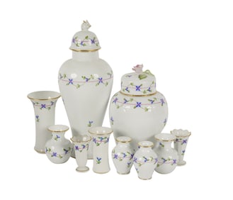 A Group of Herend Porcelain Vases