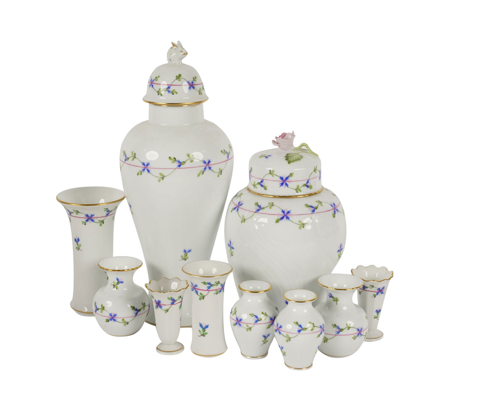 A Group of Herend Porcelain Vases (1 of 8)