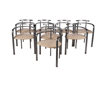 A Set of Eight Loewenstein Postmodern Dining Chairs