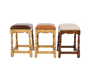 A Set of Three Minton-Spidell Stools