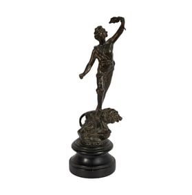 A Classical-Style Patinated Metal Figure