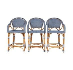 A Set of Three French Bistro-Style Counter Stools