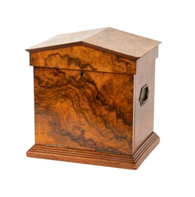 A Neoclassical-Style Burl Wood Writing Box