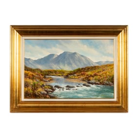 Gerald Marjoram (B. 1936): Mountain Landscape